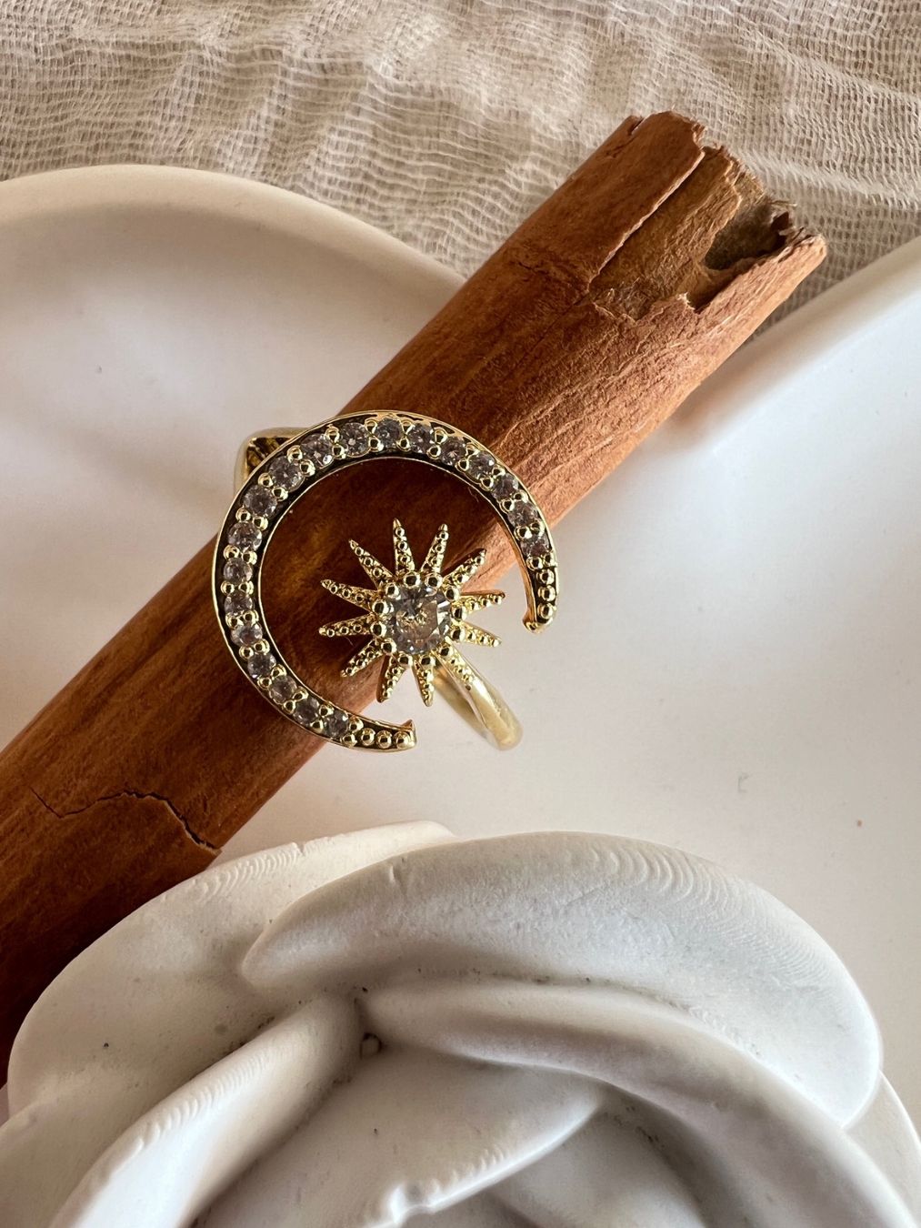 Anelli: Bague Lune et étoile - Mond- und Sternring – Nuovo (secondo la descrizione) da Pully venduto da sunaddict 4