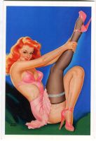 Postkarte "Pin-up".