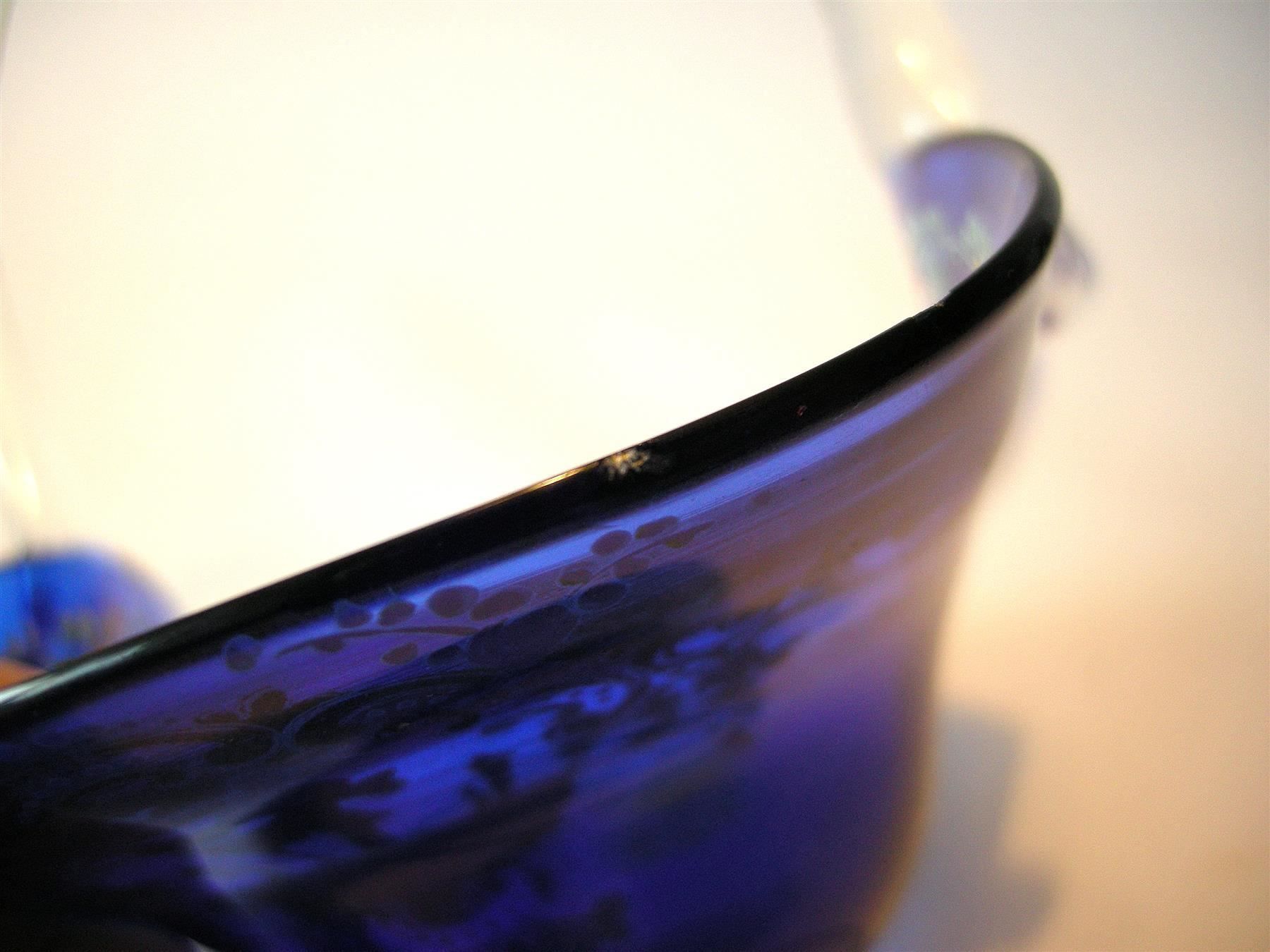 Murano Bicchieri: KORB AUS GLAS MIT FEINER EMAILMALEREI. – Usato da Grandcour venduto da Flowerstyle 8