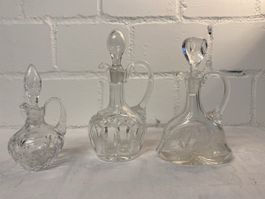 3.Elegante Kristallkaraffe mit Stöpsel, Vintage Design