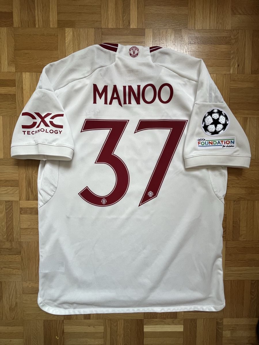 Adidas Canottiere & Pantaloni: Original Mainoo Manchester United 2023/24 Trikot XL – Usato da Burgdorf venduto da Shirtsy