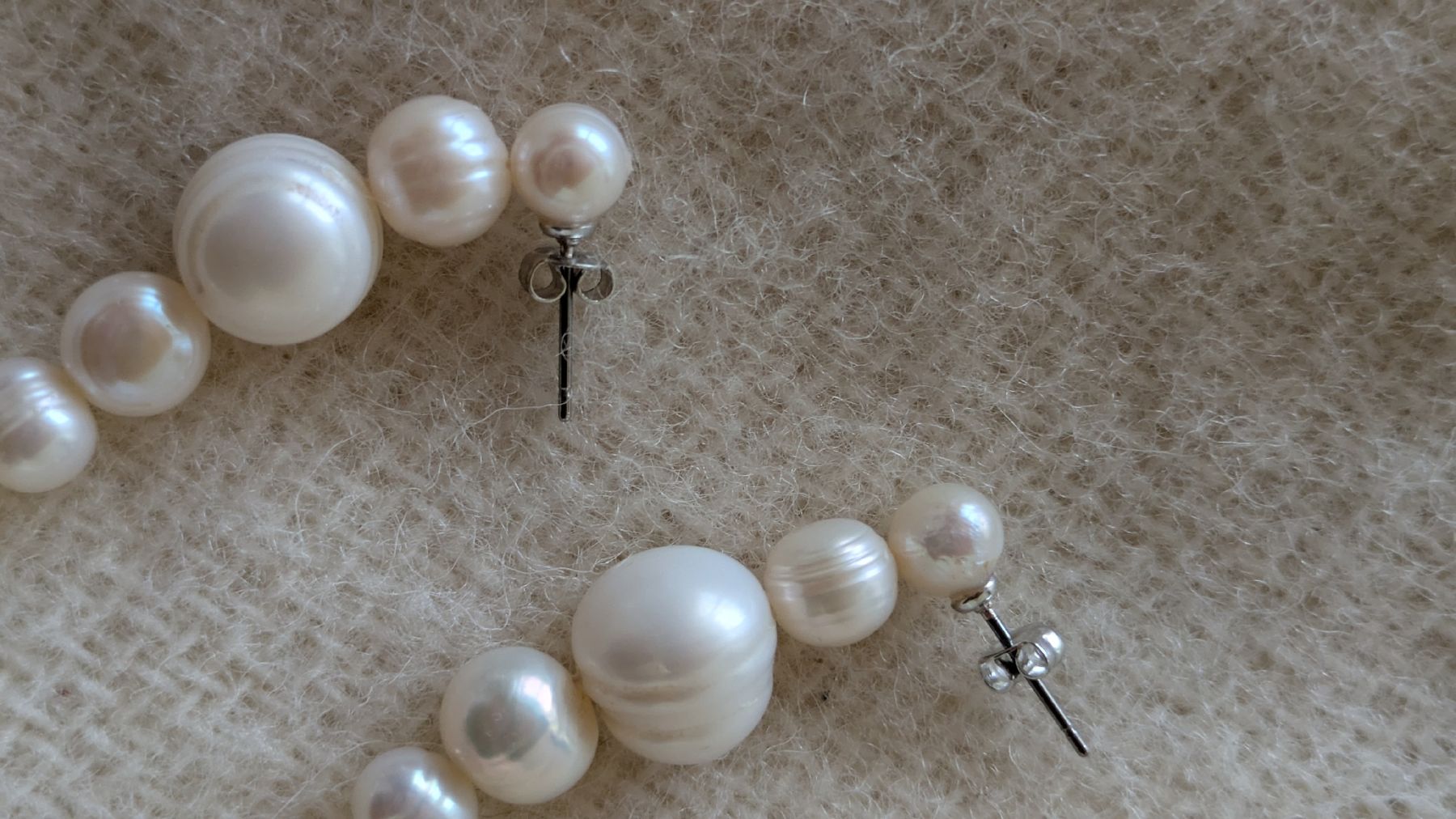 Boucles d'oreille: Süsswaserperlen Ohrringe + Ring – D'occasion à Trüllikon par NAURELIJ 1