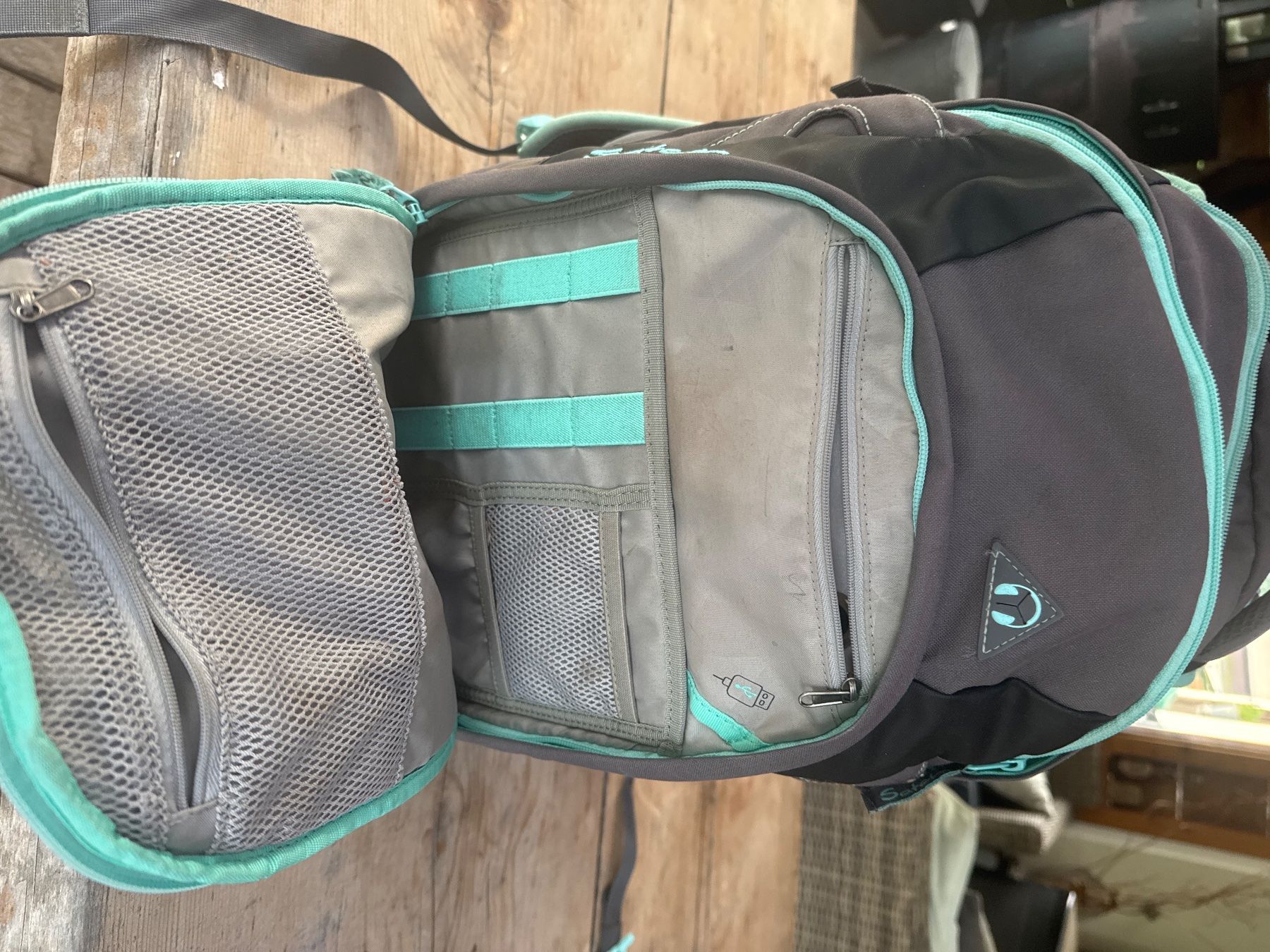 Satch Borse & Zaini: Rucksack Satch grau/tuerkis ergonomisch – Usato da Wila venduto da San_Schu 1