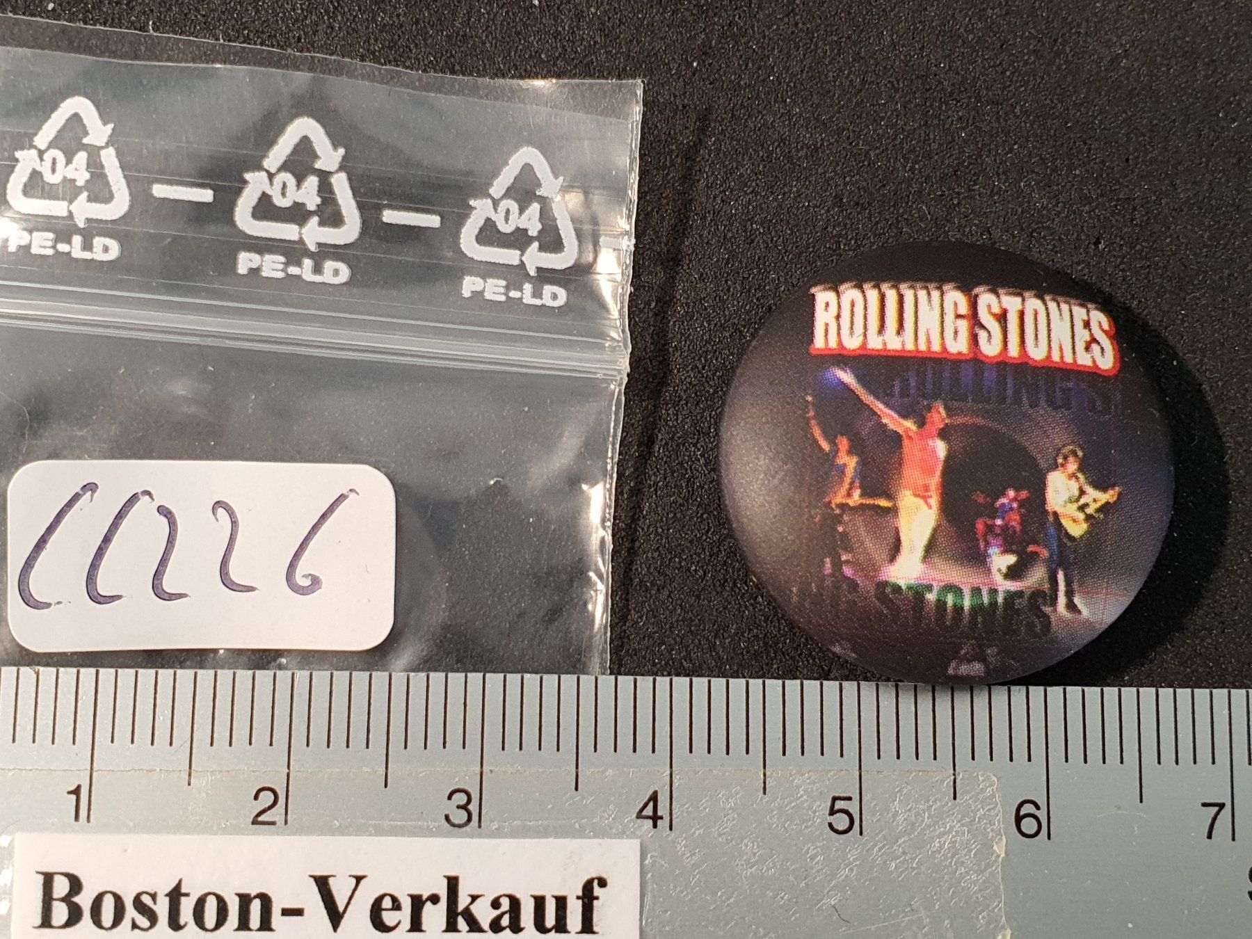 Placchette & Badge: CC226 - Pin /Button - Musik - The Rolling Stones – Usato da Reinach BL venduto da Boston-Verkauf