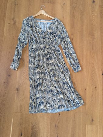 Damen Kleid Minus gemustert langarm Grösse 38 guter Zustand