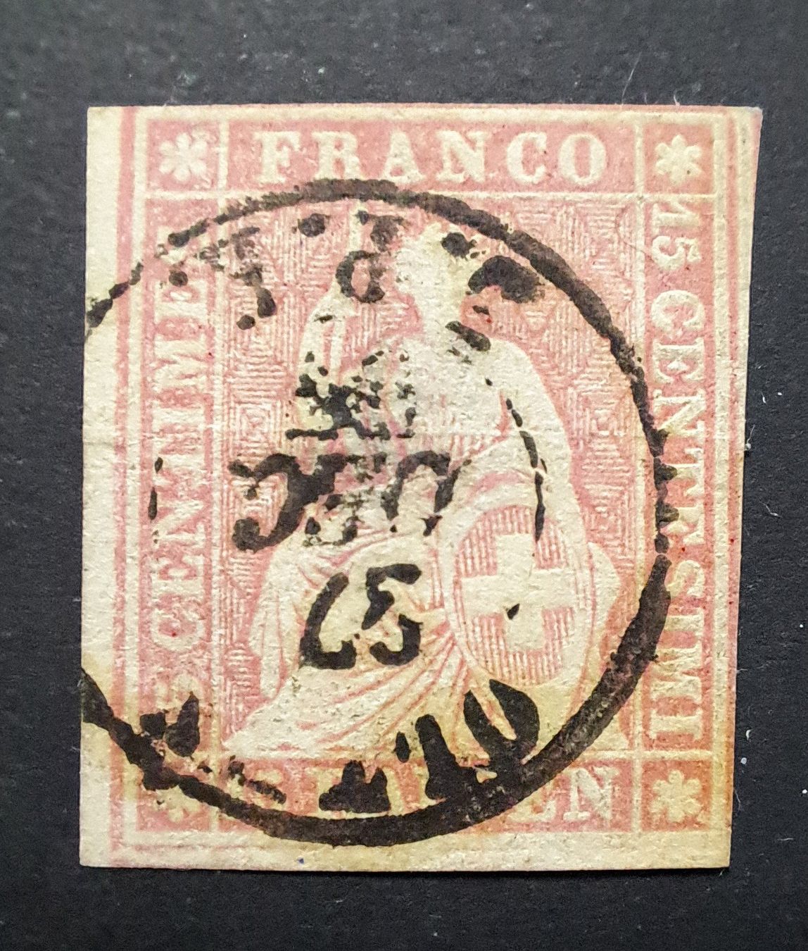 Tutti i francobolli: Strubel Stempel OLTEN mit Bogenrand – Usato da Unterägeri venduto da PhilatelieStudiger