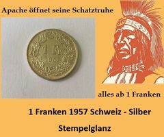 50 Rappen 1957 - Silber - Schweiz