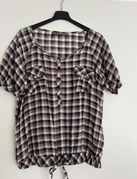 Bluse Jaune Et Blanc à Carreaux Hubermans - Taille XL - Occasion En Très Bon état