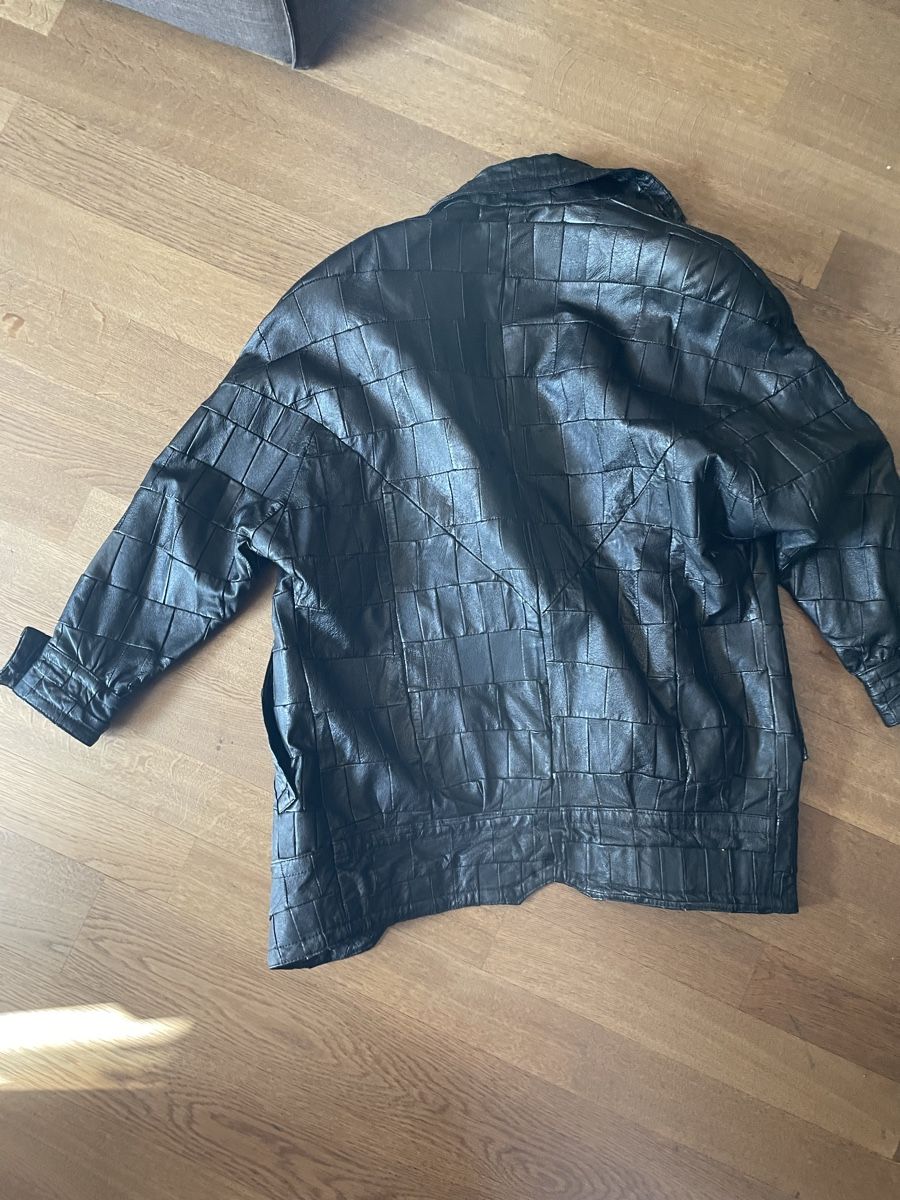 Giacche: Schwarze Lederjacke im Schachbrettmuster, Grösse M – Usato da Zürich venduto da Sasa_too 4
