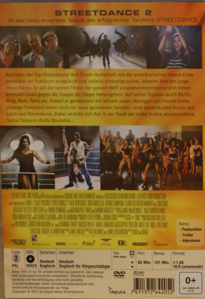 Tous les DVDs: StreetDance 2 – D'occasion à Luzern par CONTENTI 2