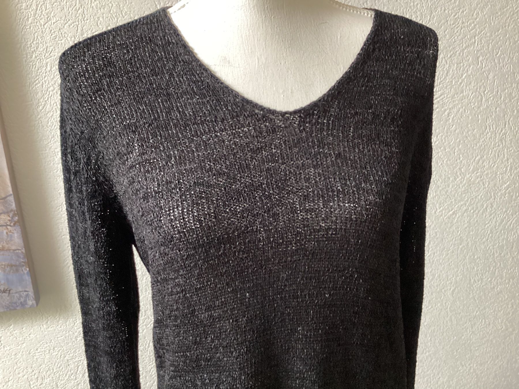 Maglioni & Felpe: Modena Damen Strick Pullover schwarz Grösse L V-Ausschnitt – Usato da Homberg b. Thun venduto da Homata 1
