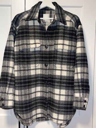Oversize Hemdjacke im Holzfäller Stil