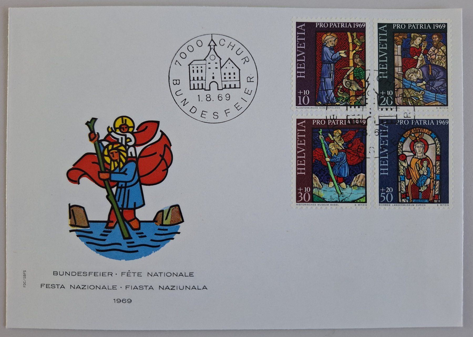 Tutti i francobolli: Schweiz 1969 Sonderbrief Bundesfeier – Usato da Lohn-Ammannsegg venduto da konstrwu