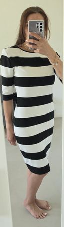 Amisu Kleid, gestreift, schwarz-weiss, Gr. 36-40