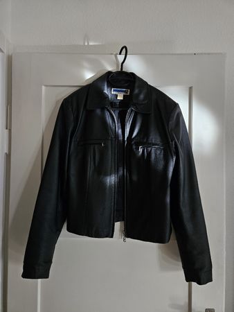 Vintage Lederblazer Echtleder, Reissverschluss, Grösse ca. M