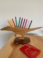 Holzdrachen mit Malfarben