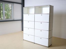USM Haller Aktenschrank | Reinweiss 2×5 | Neuwertig