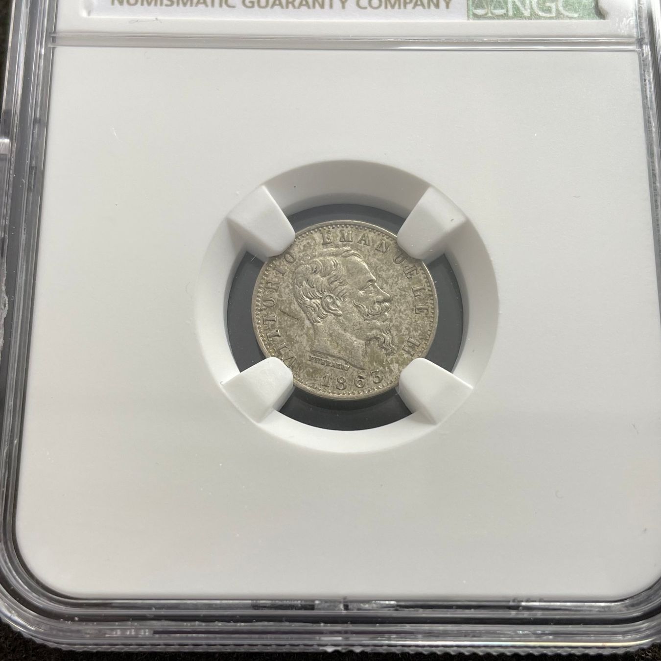 Alle Münzen: 20 Centesimi 1863 M Italien NGC MS 62 – Gebraucht aus Reitnau von tb-muenzen 1