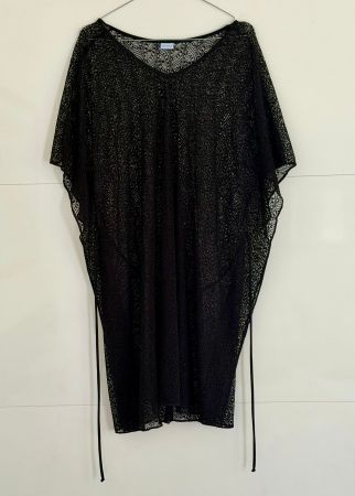 Badeumhang /Poncho/Tunika AMONEA schwarz luftig (one size)
