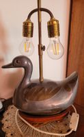 Lampe vintage en forme de canard en étain