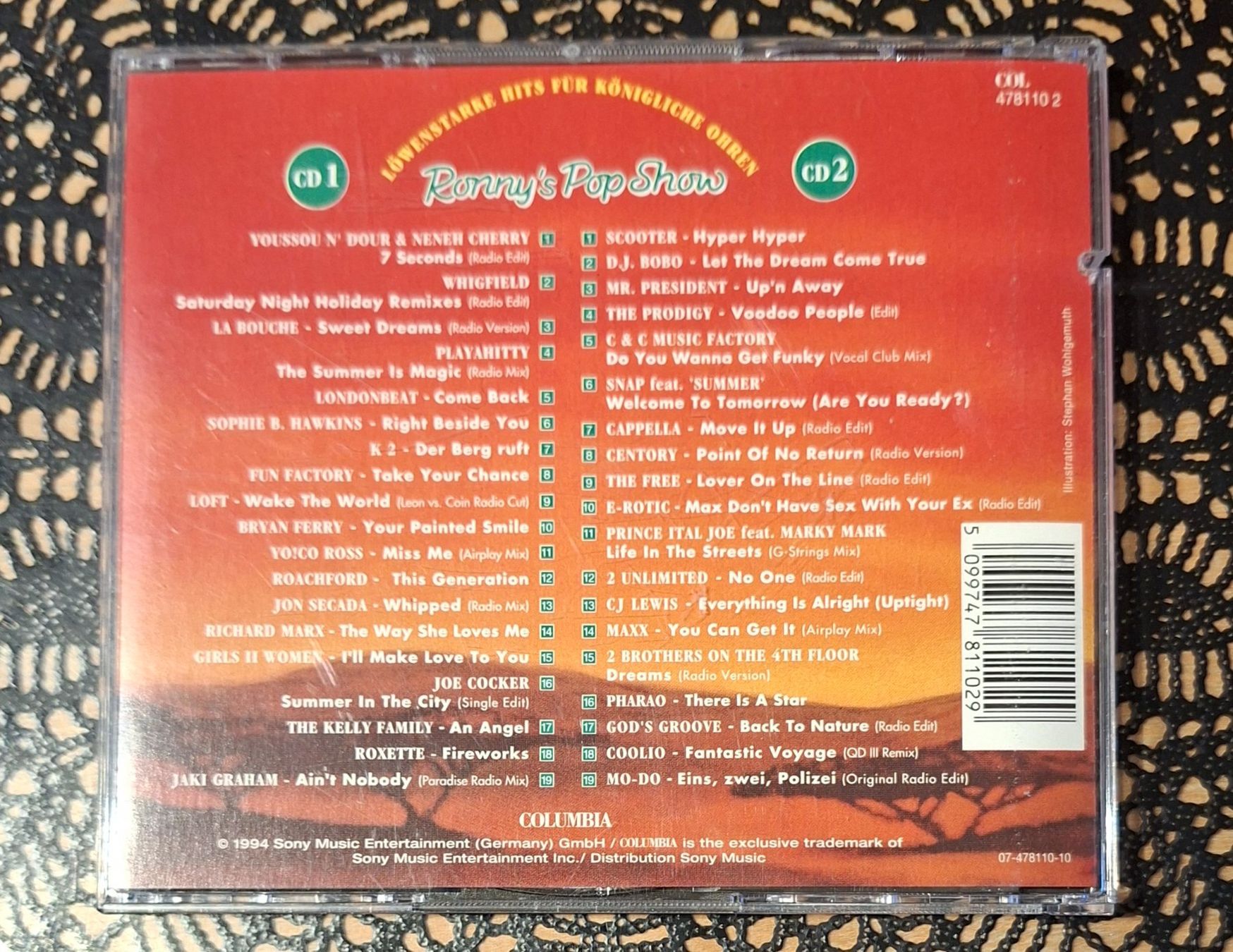 CD: Ronny's Pop Show 24, 2CD Hit Compilation Sampler 1994 – Usato da Amriswil venduto da Celini3 1