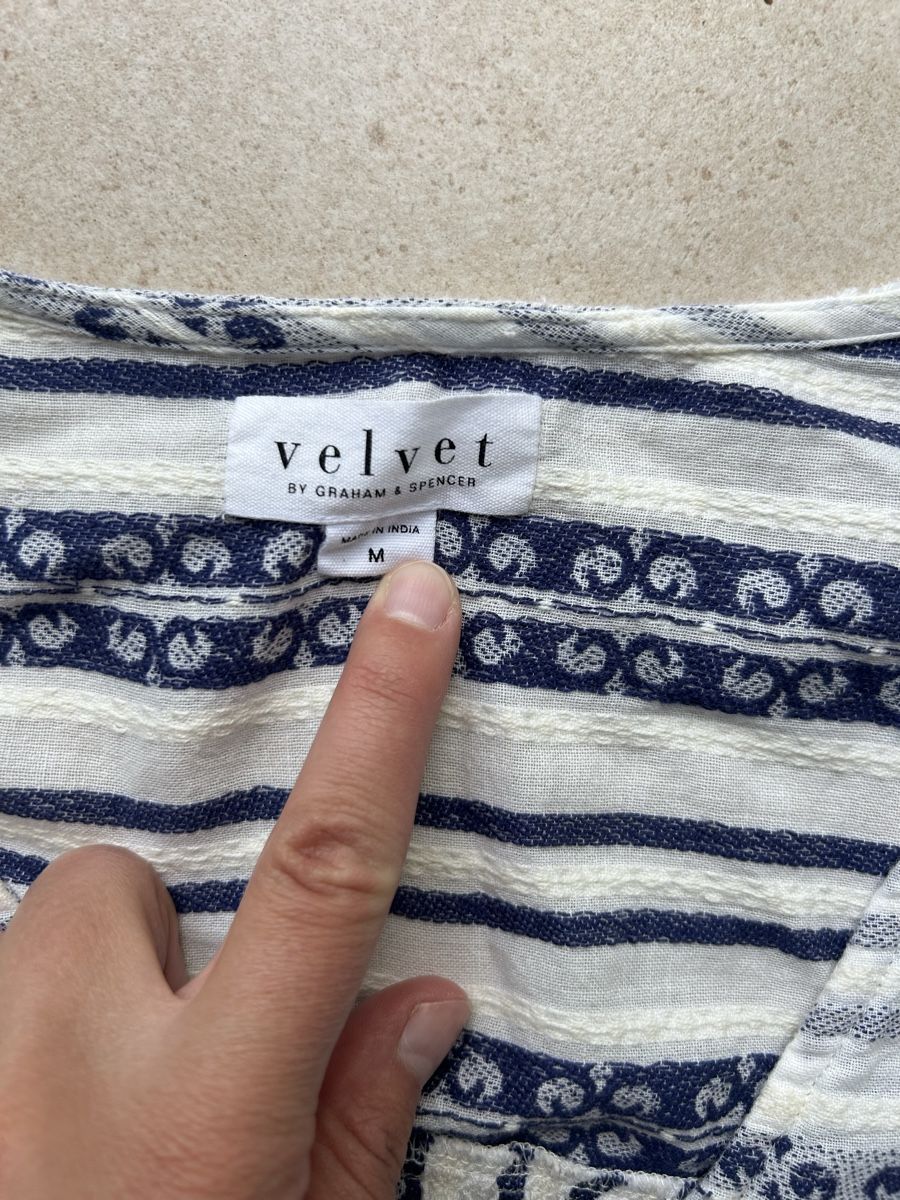 Camicette: Velvet Bluse in Blau – Usato da Küsnacht ZH venduto da leo_77bd 1