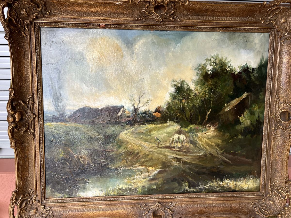 Tableaux: Landschaft mit Bauer Gemälde sign Marti Mooser – D'occasion à Hombrechtikon par vespa1954 6