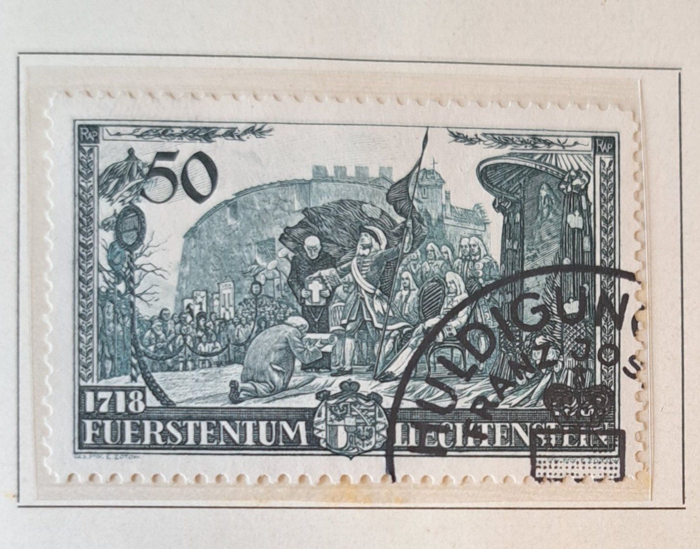 Alle Briefmarken: Briefmarke (Lichenstein) – Gebraucht aus Dietlikon von kosta.katoglou