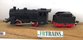 FLEISCHMANN ANCIENNE LOCOMOTIVE A VAPEUR 4 VOLTS