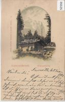 Alpenlandschaft - Wetterhorn - Litho 1898