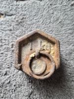 Ancienne poids hexagonal en fer forgé - Collection!