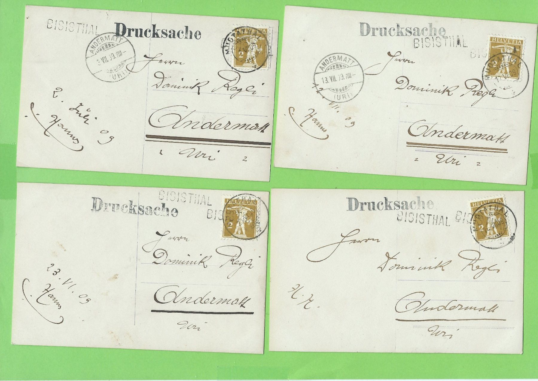 Cartoline postali: 4 seltene Tannhäuser Postkarten, um 1900 – Usato da Zürich venduto da t24_de 1