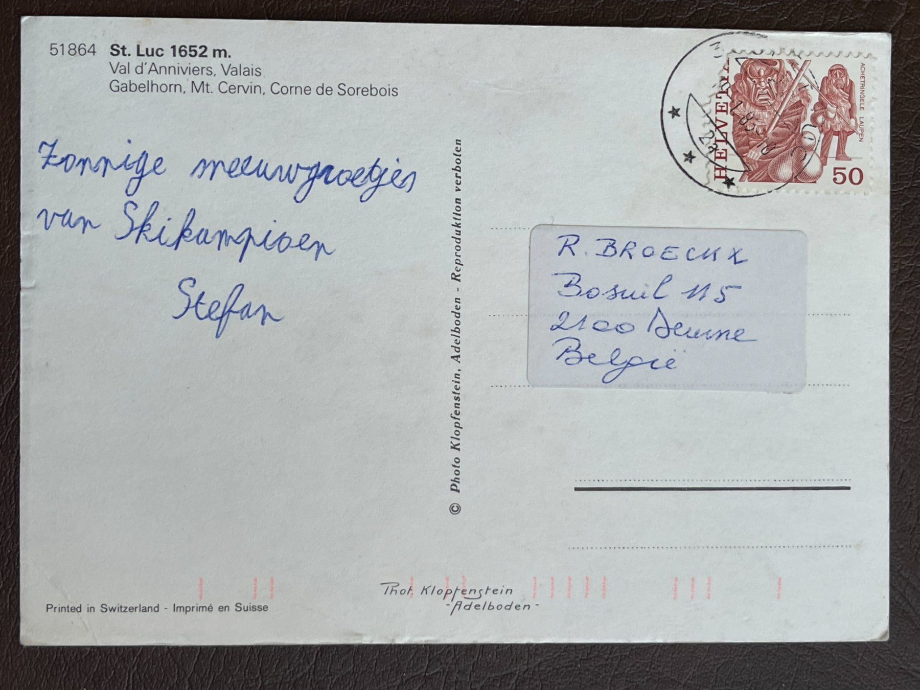 Ansichtskarten: St. Luc - Val d'Anniviers – Gebraucht aus Steg VS von danwer74 1