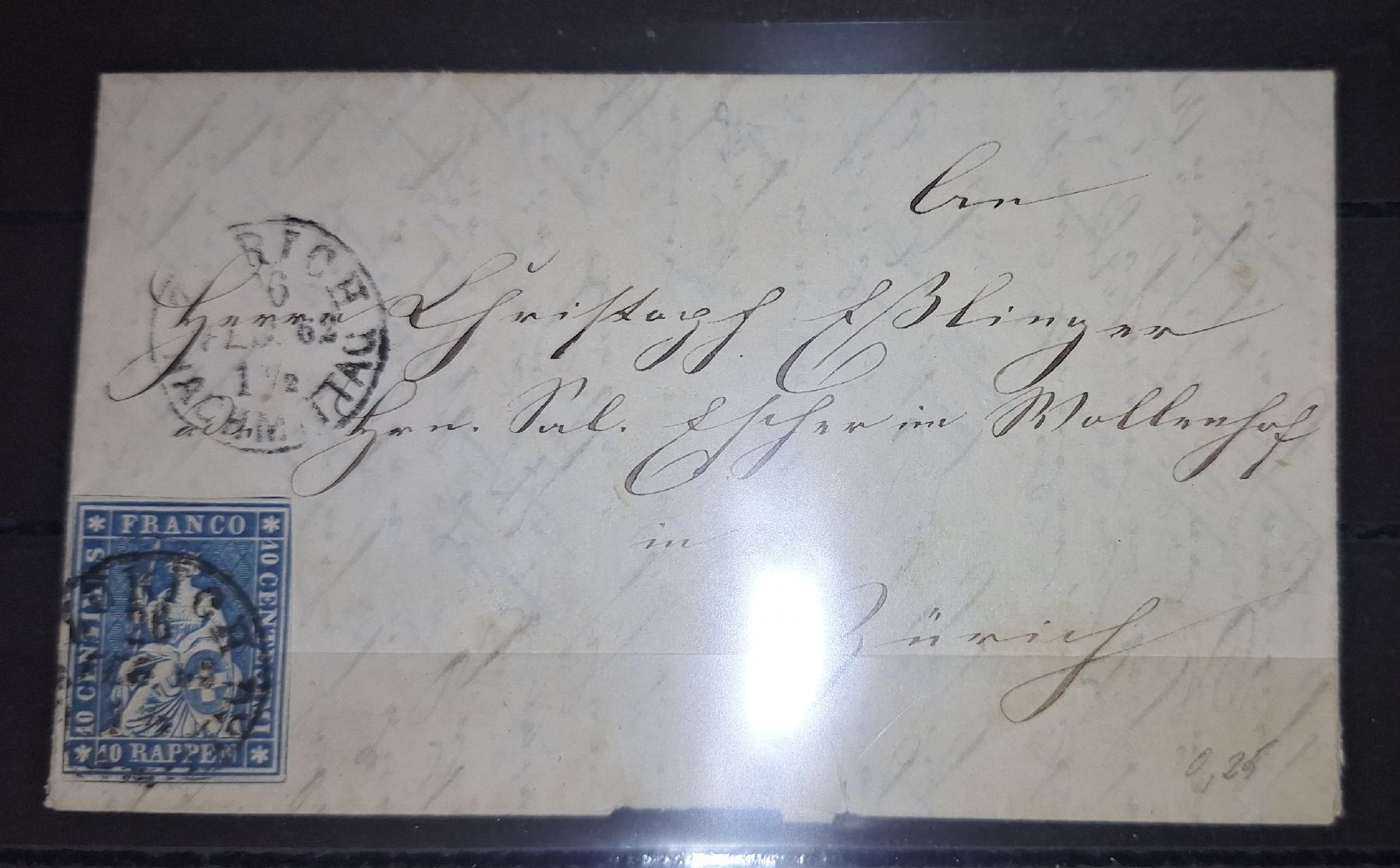 Tutti i francobolli: Strubelbrief 23G Zürich  – Usato da Balgach venduto da SIMEON27