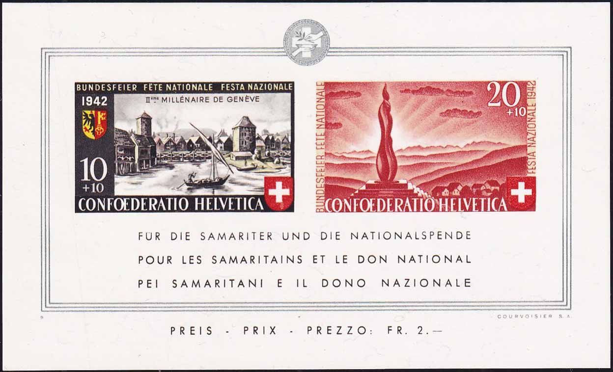 Alle Briefmarken: 1942, Bundesfeierblock ll, Nr. B19, Aba B17.2.03, postfr.** – Neu (gemäss Beschreibung) aus Aesch BL von toffifee09