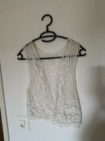 Romantisches Spitzen-Gilet, Grösse S