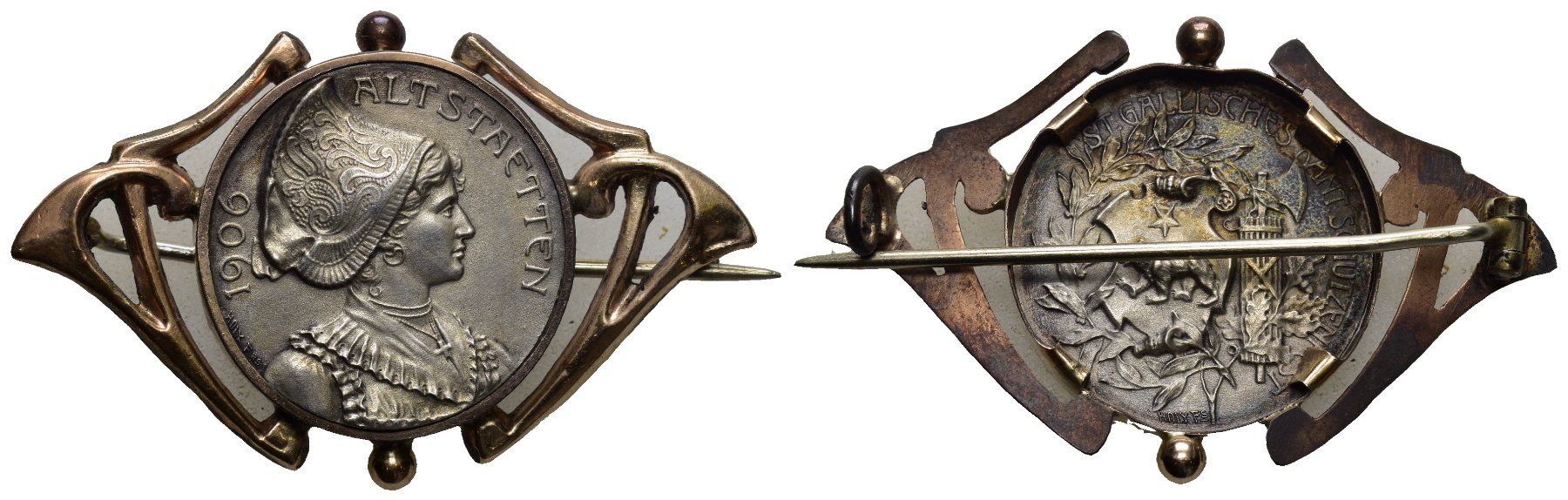 Medaillen: Altstaetten 1906 Schützenmedaille – Gebraucht aus Bern von numismatictops