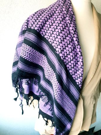 🖤💜 TUCH SCHWARZ LILA MIT FRANSELN BASIC LÄSSIG