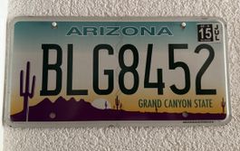 Original Arizona Nummernschild BLG8452, Grand Canyon!