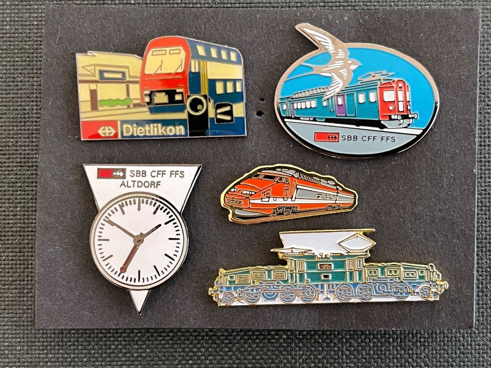5 verschiedene SBB Pins (No.43) (Gebraucht) in Gais für CHF 4 – mit ...