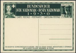 1930 - Pro Patria - Bundesfeierkarte - Entwertet