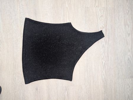 Schwarzer Glitzer Bodyteil Grösse M neu