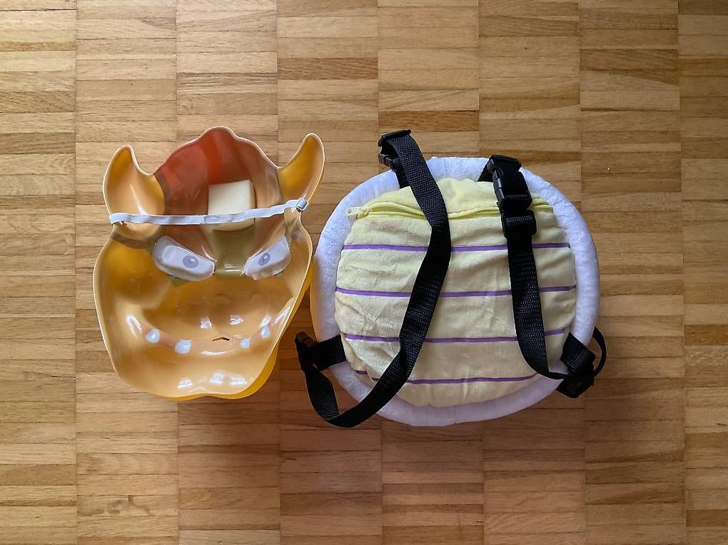 Maschere: Bowser-Maske & Panzer-Schild-Rucksack – Usato da Basel venduto da dor_gz7j 1
