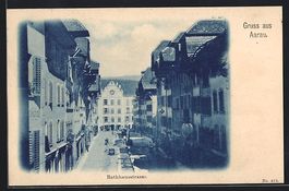 AK Aarau, Rathausstrasse, 1905