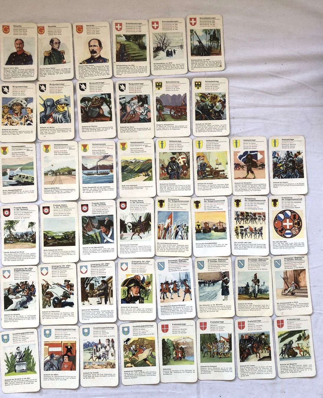 Spiele: Altes Quartett-Spiel der Schweizer Geschichte - um 1930 – Gebraucht aus Schaffhausen von durruti 3
