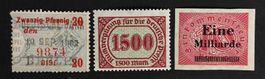 Deutsches Reich Steuermarken**