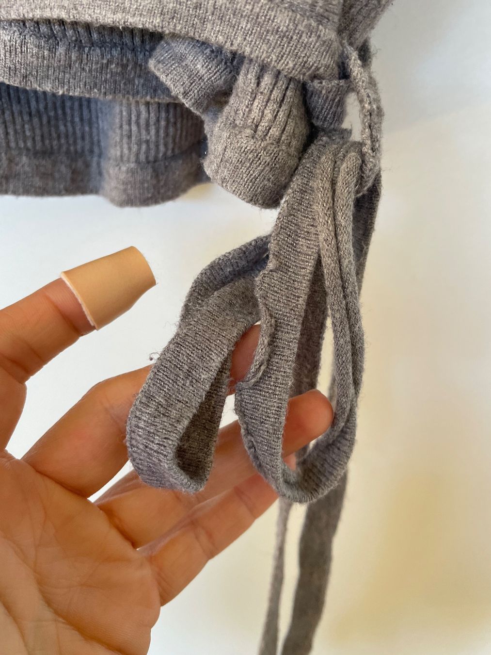 Mango Giacche: MANGO Basics Wickeltop / Strickpullover Grau (Gr. S) – Usato da Neukirch an der Thur venduto da bee88 3