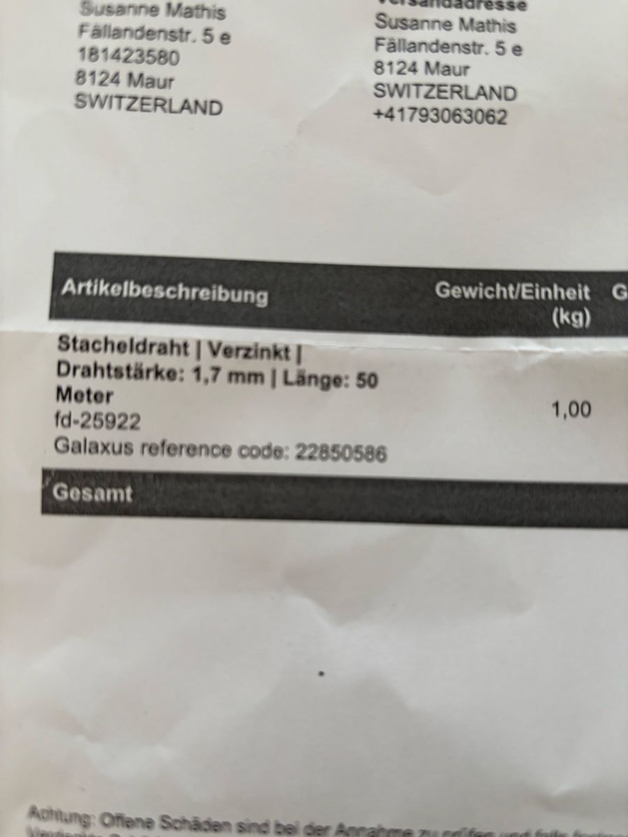Recinzioni: Stacheldraht – Nuovo (secondo la descrizione) da Maur venduto da sorglos68 2