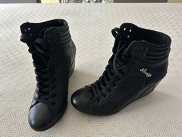 Scarpe da ginnastica rialzate/con tacco nere nuove n.36