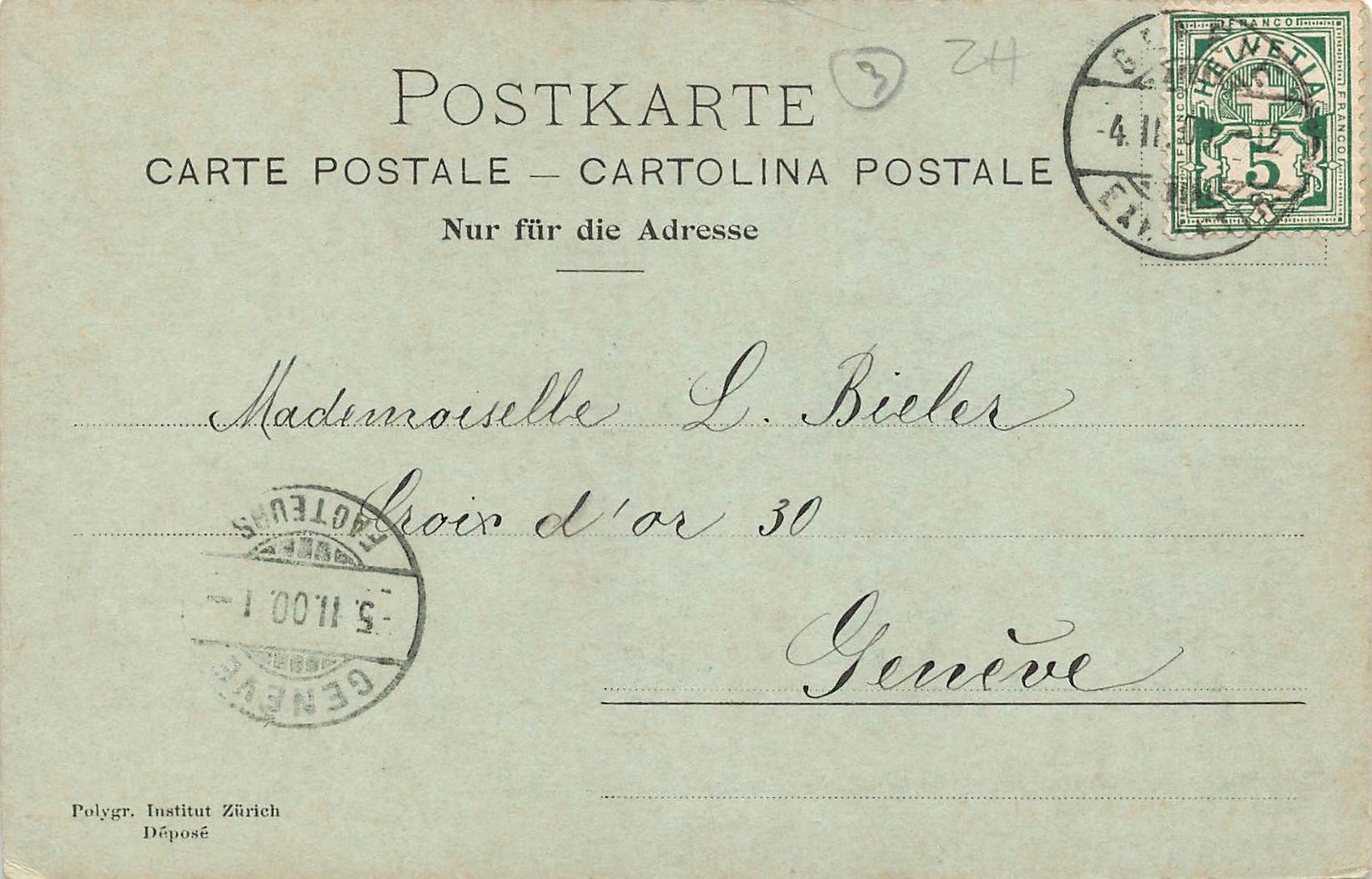 Cartoline postali: Zurich – Usato da Biasca venduto da Blenio71 1